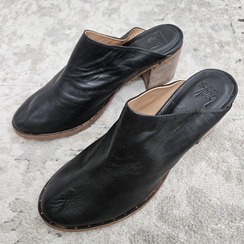 New BEEK Black Mules